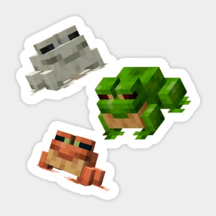 Mine Frogs - Dark Background Version Sticker